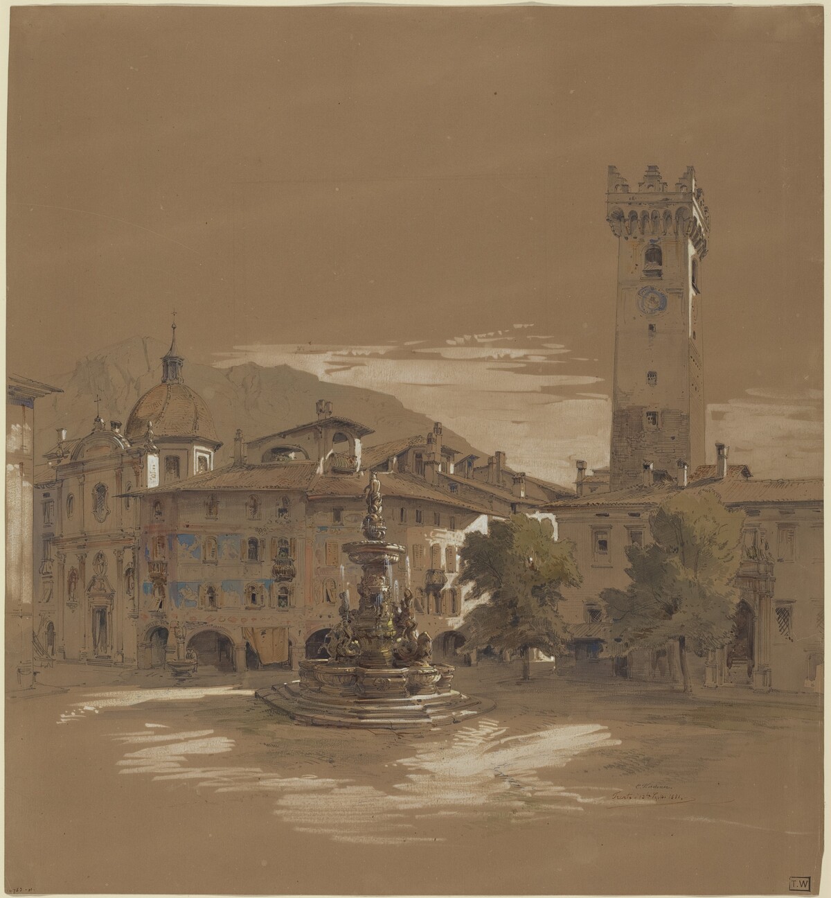 View of Trento by Albert Emil Kirchner