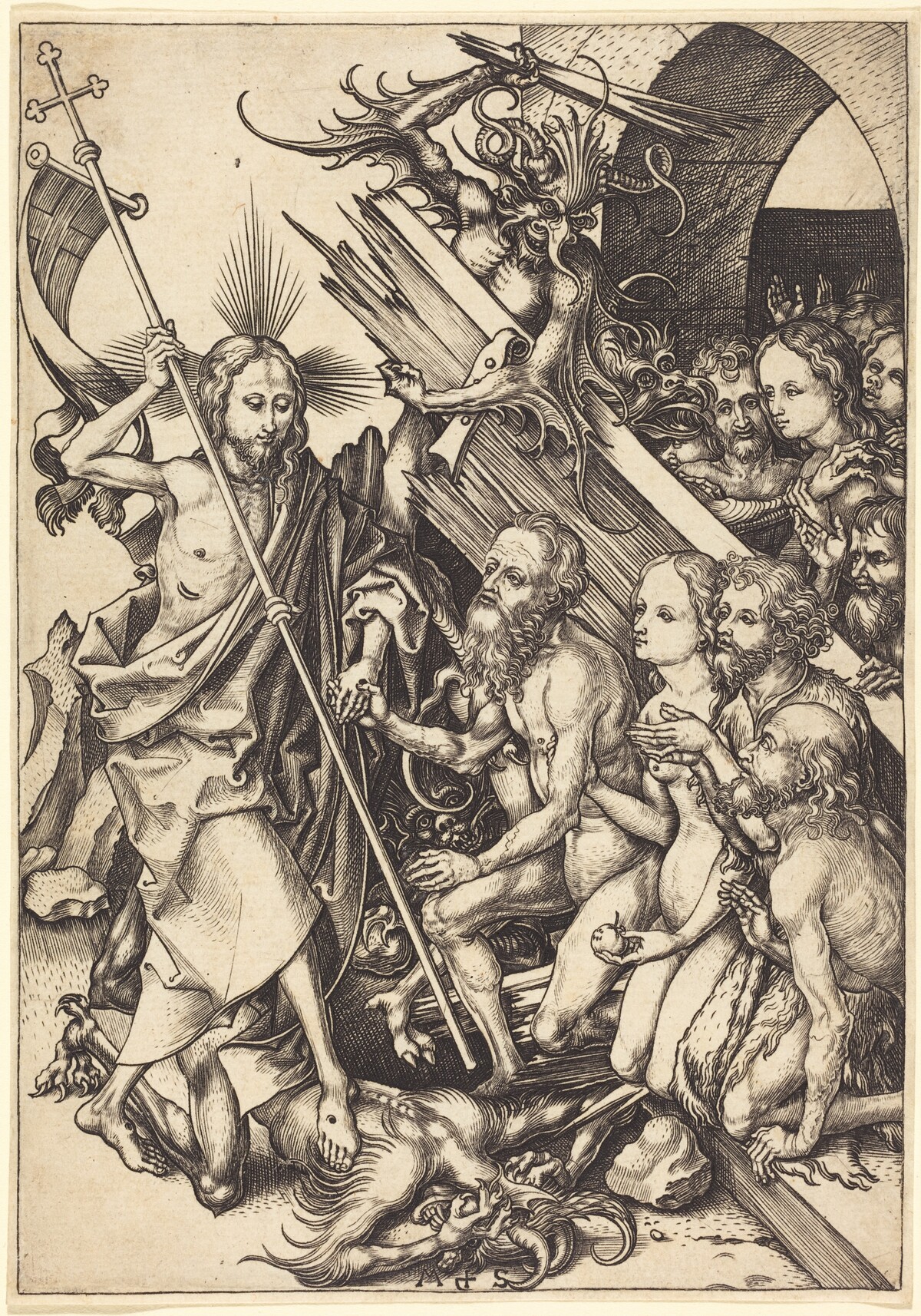 Christ in Limbo by Martin Schongauer