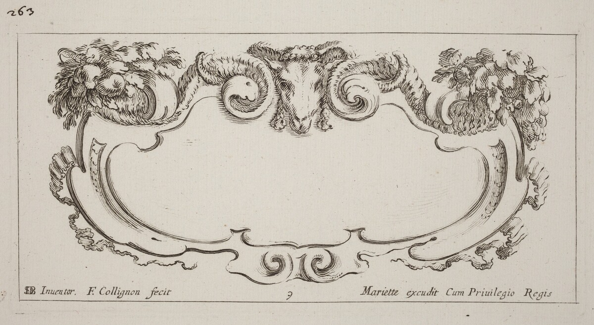 Cartouche by François Collignon after Stefano Della Bella