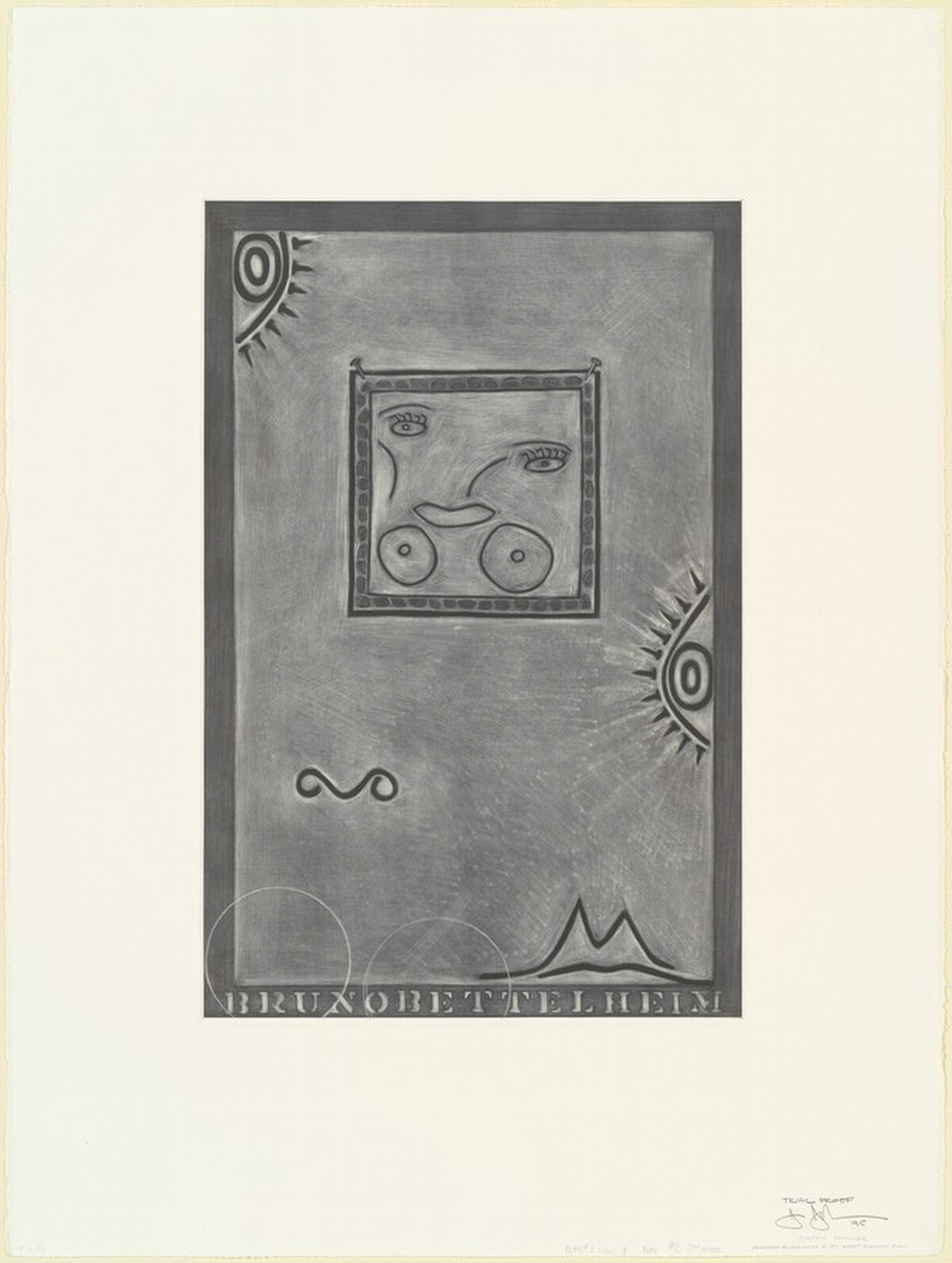 Untitled (White Mezzotint) [trial proof] by Jasper Johns