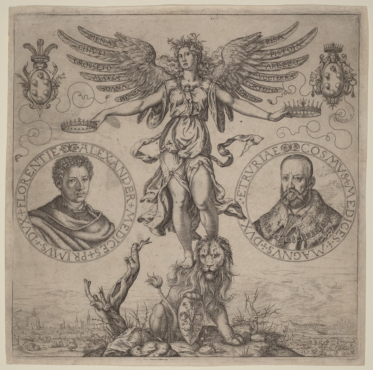 Alexander de Medicis and Cosmo de Medicis by Martino Rota