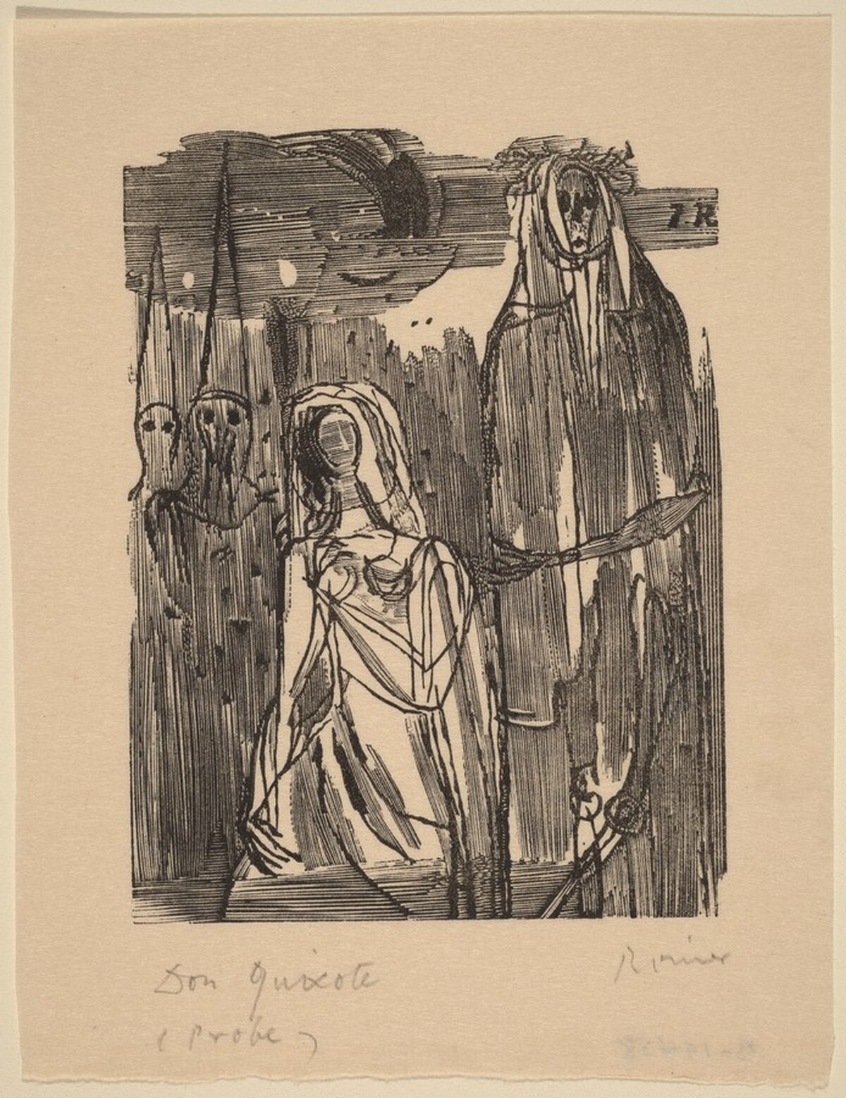 Illustration to Cervantes, "Don Quixote" by Imre Reiner
