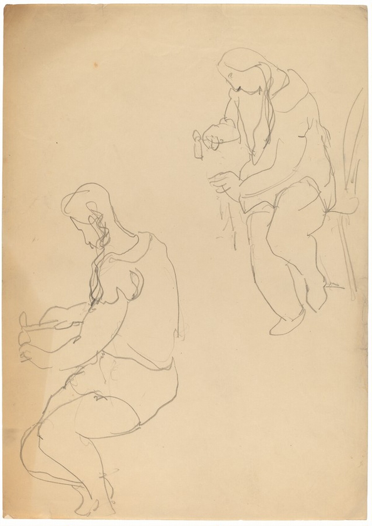 Studies of a Seated Figure Using a Hammer by Mark Rothko