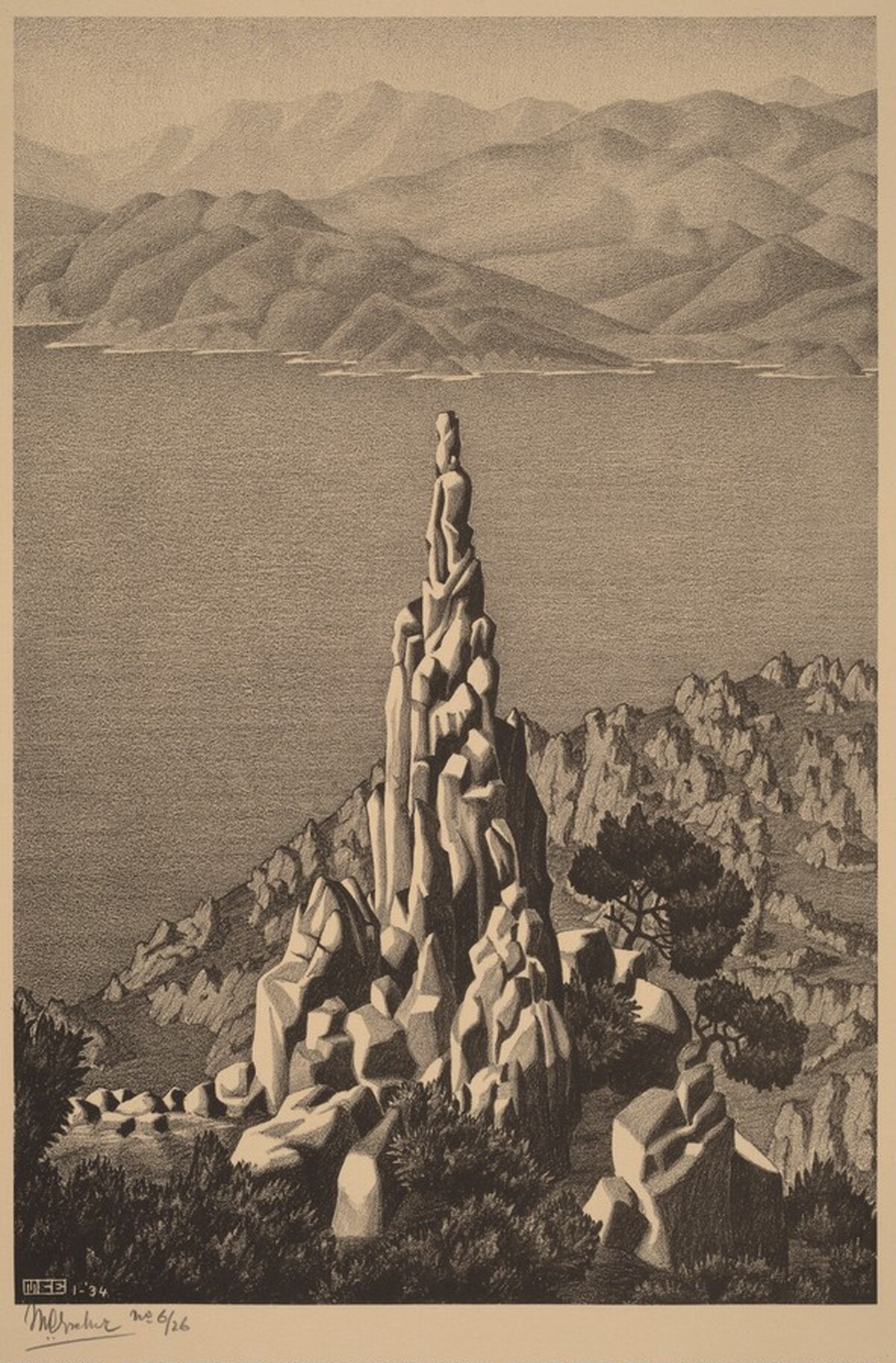 Corsica, Calanche by M.C. Escher