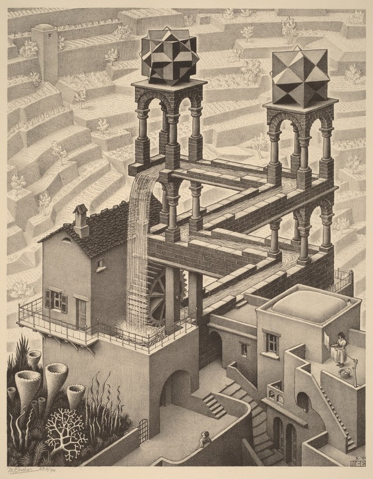 Waterfall by M.C. Escher