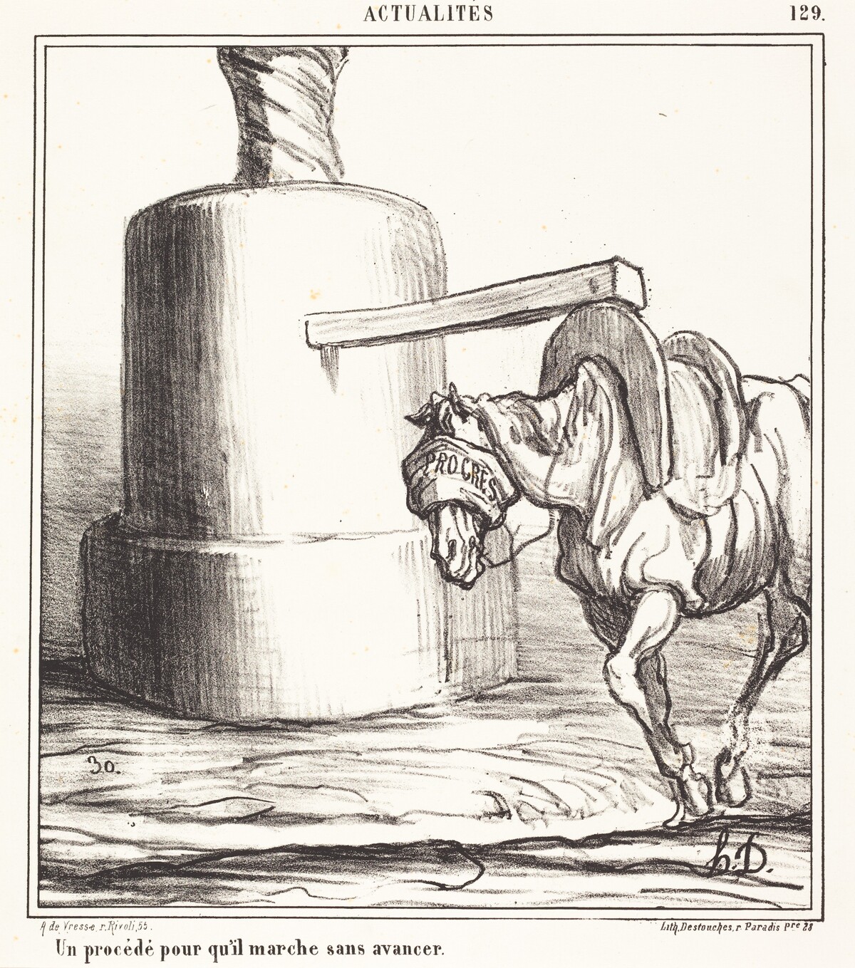 Un procédé pour qu'il marche sans avancer by Honoré Daumier