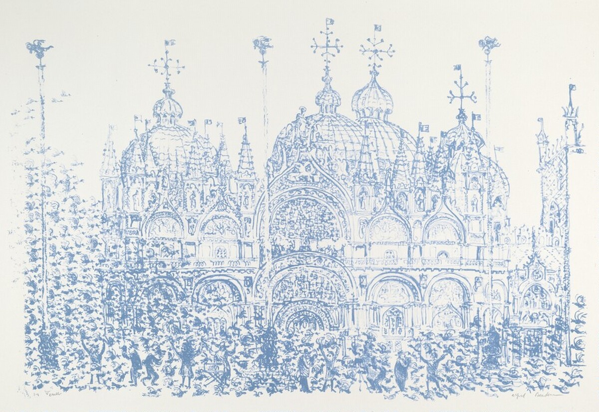 St. Mark's, Venice by Alfred Bendiner
