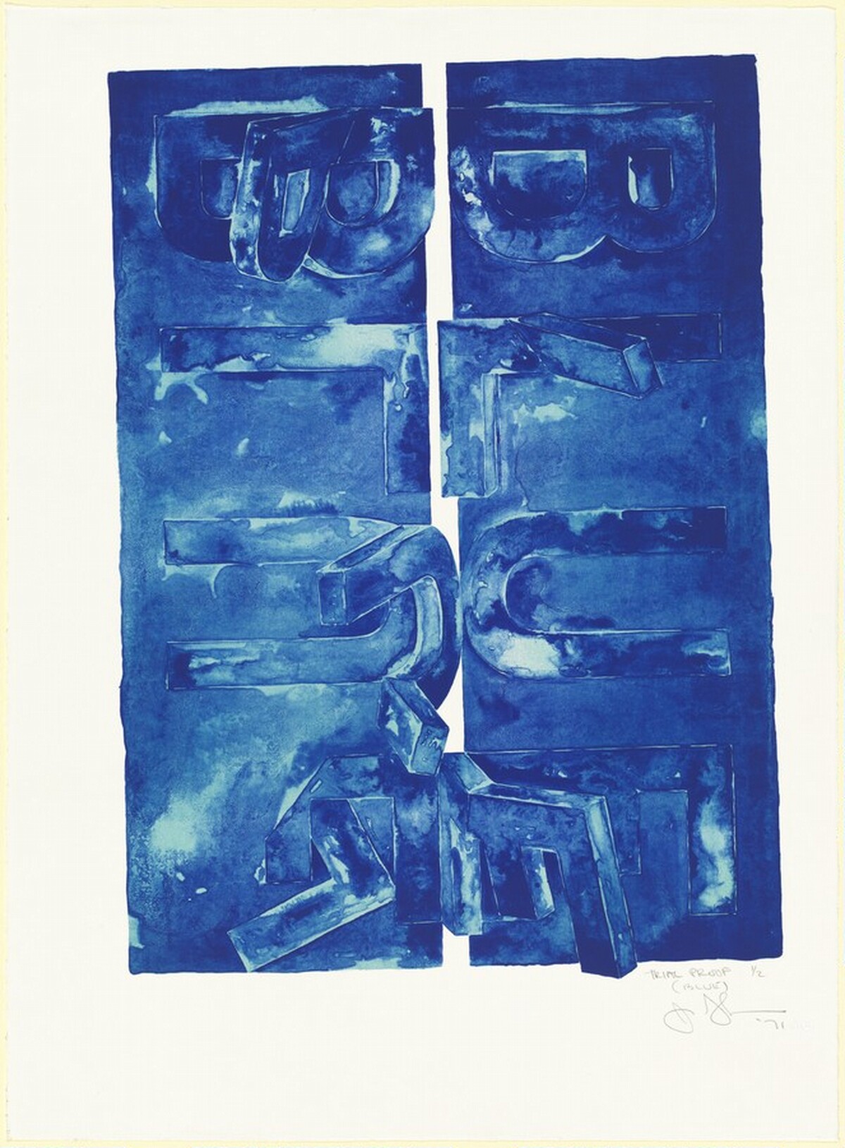 Blue [trial proof] by Jasper Johns