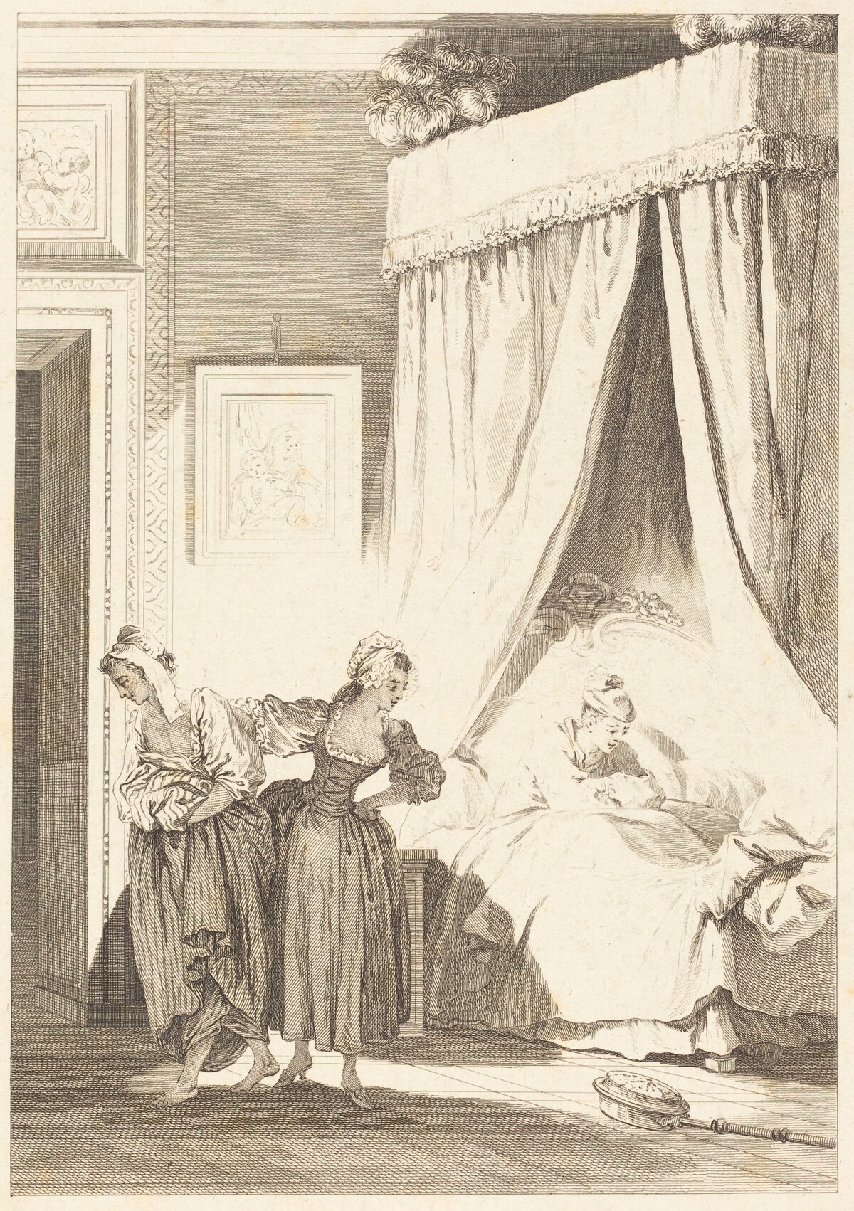 La gageure des trois commeres: La servante by Philippe Triere and Antoine-Jean Duclos after Jean-Honoré Fragonard