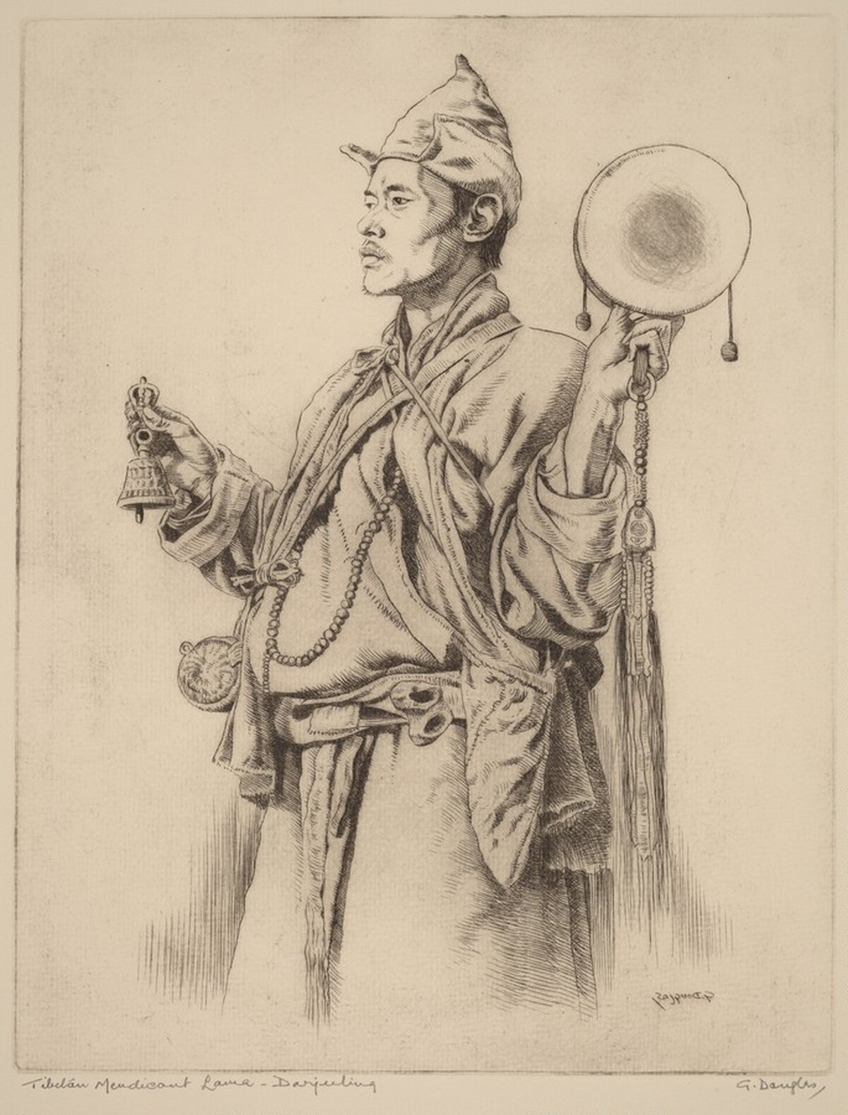 Tibetan Mendicant Lama, Darjeeling by G. Douglas