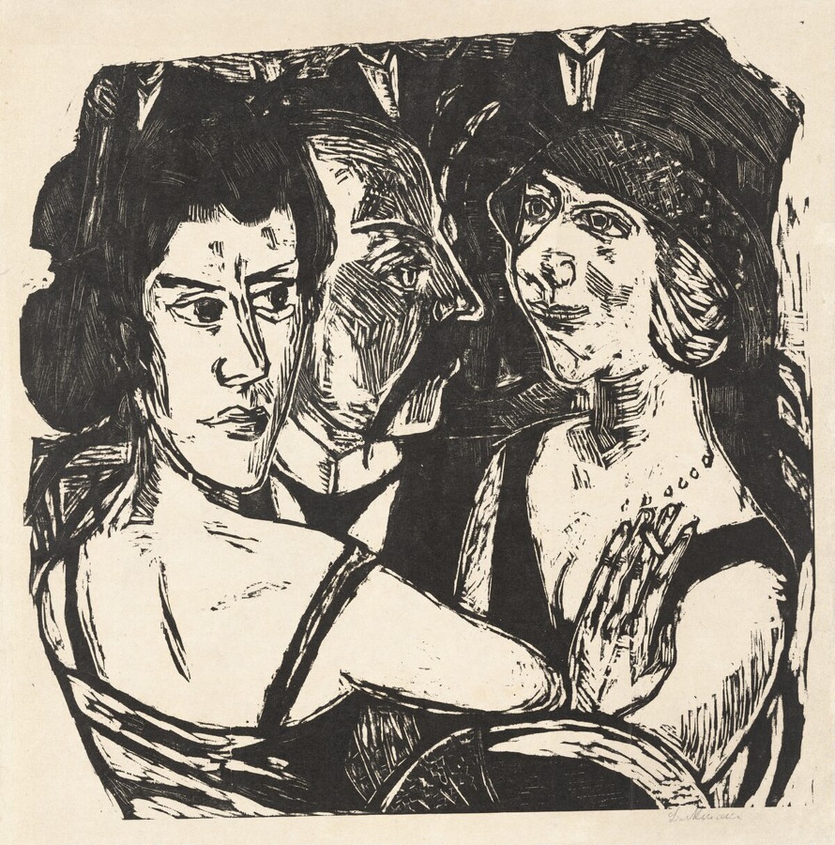 Group Portrait, Eden Bar (Gruppenbildnis Edenbar) by Max Beckmann