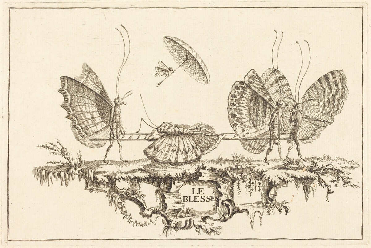 Le Blessé (The Wounded) by Charles Germain de Saint-Aubin