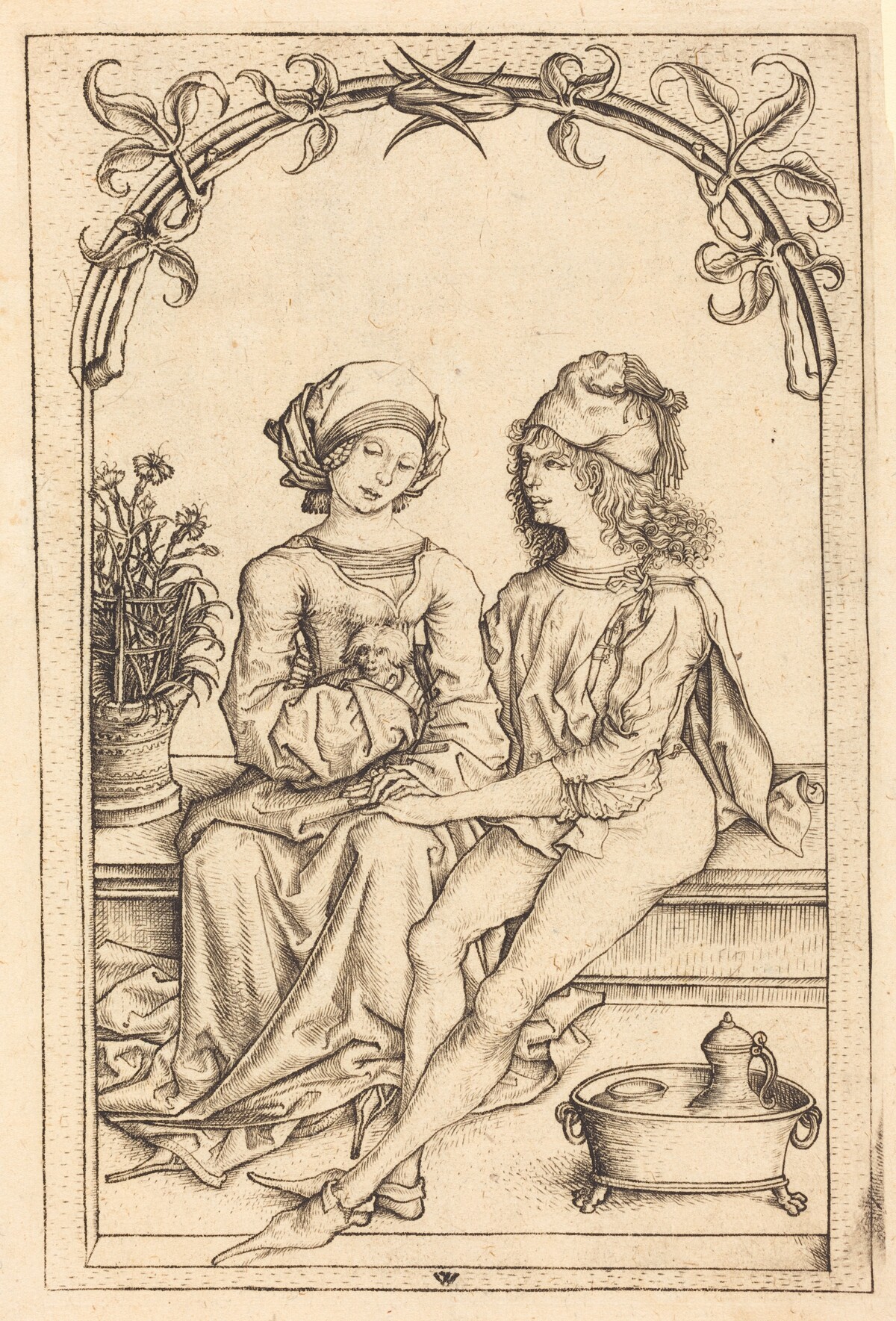 The Lovers by Wenzel von Olmutz after Master of the Housebook