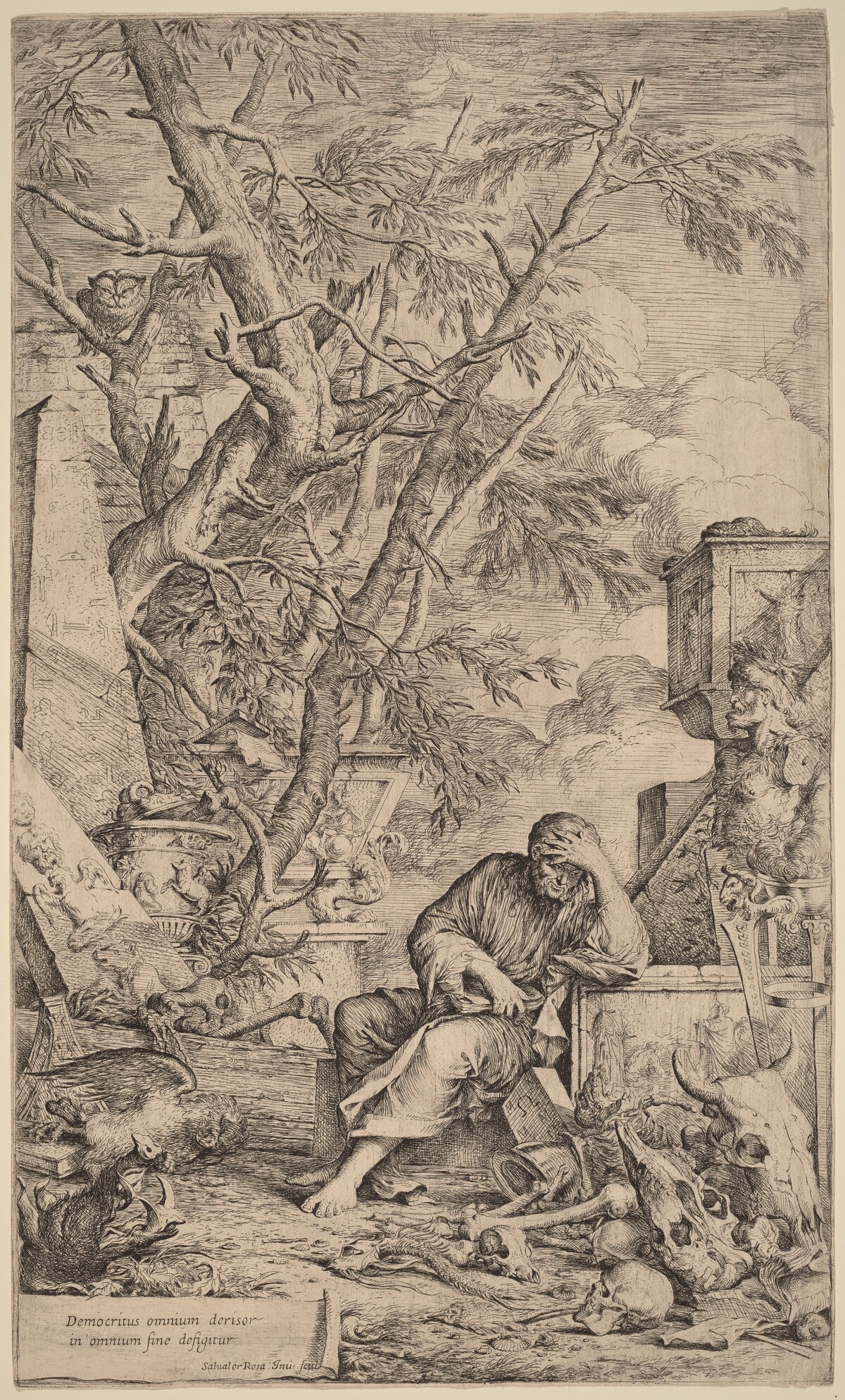 Democritus in Meditation by Salvator Rosa