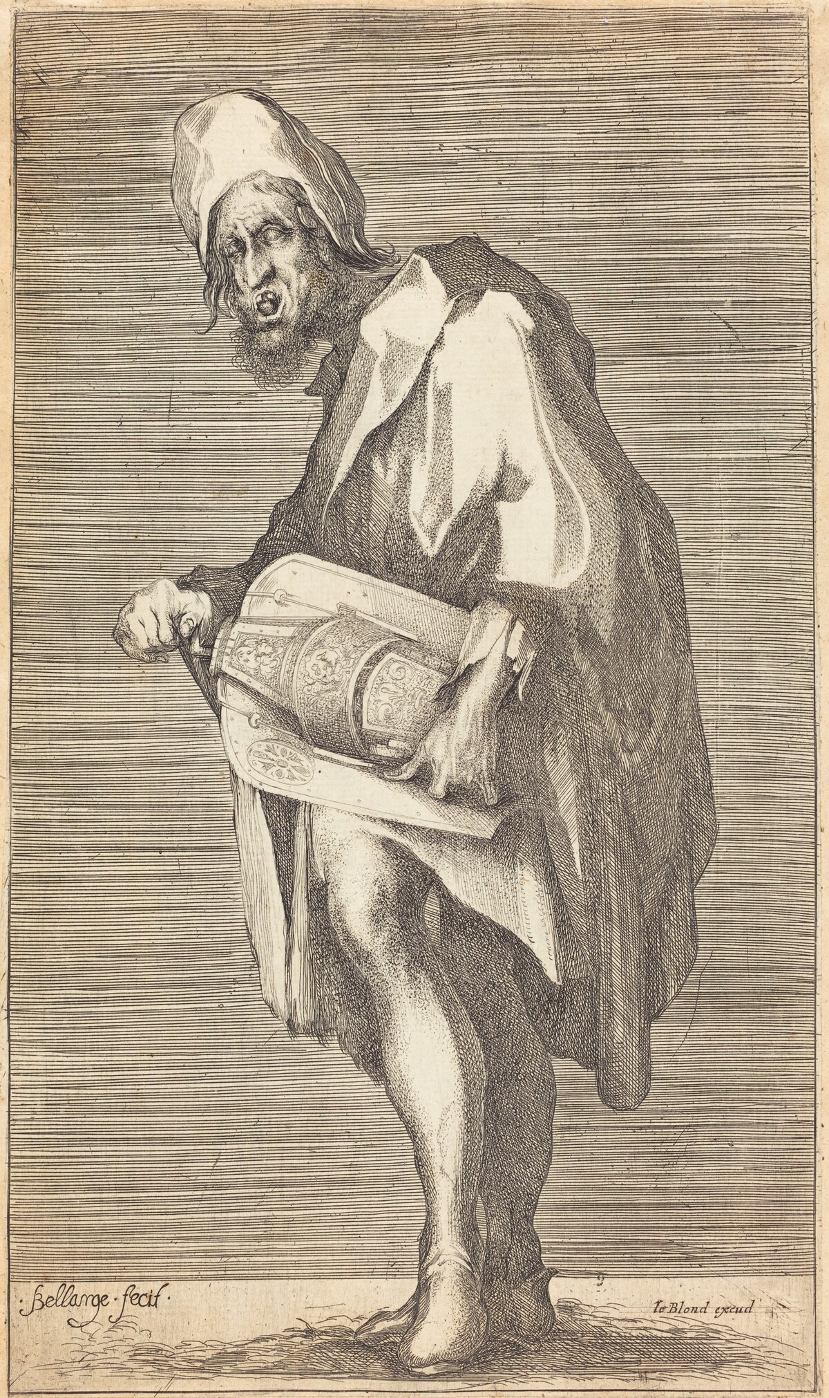 The Blind Hurdy Gurdy Player by Jacques Bellange