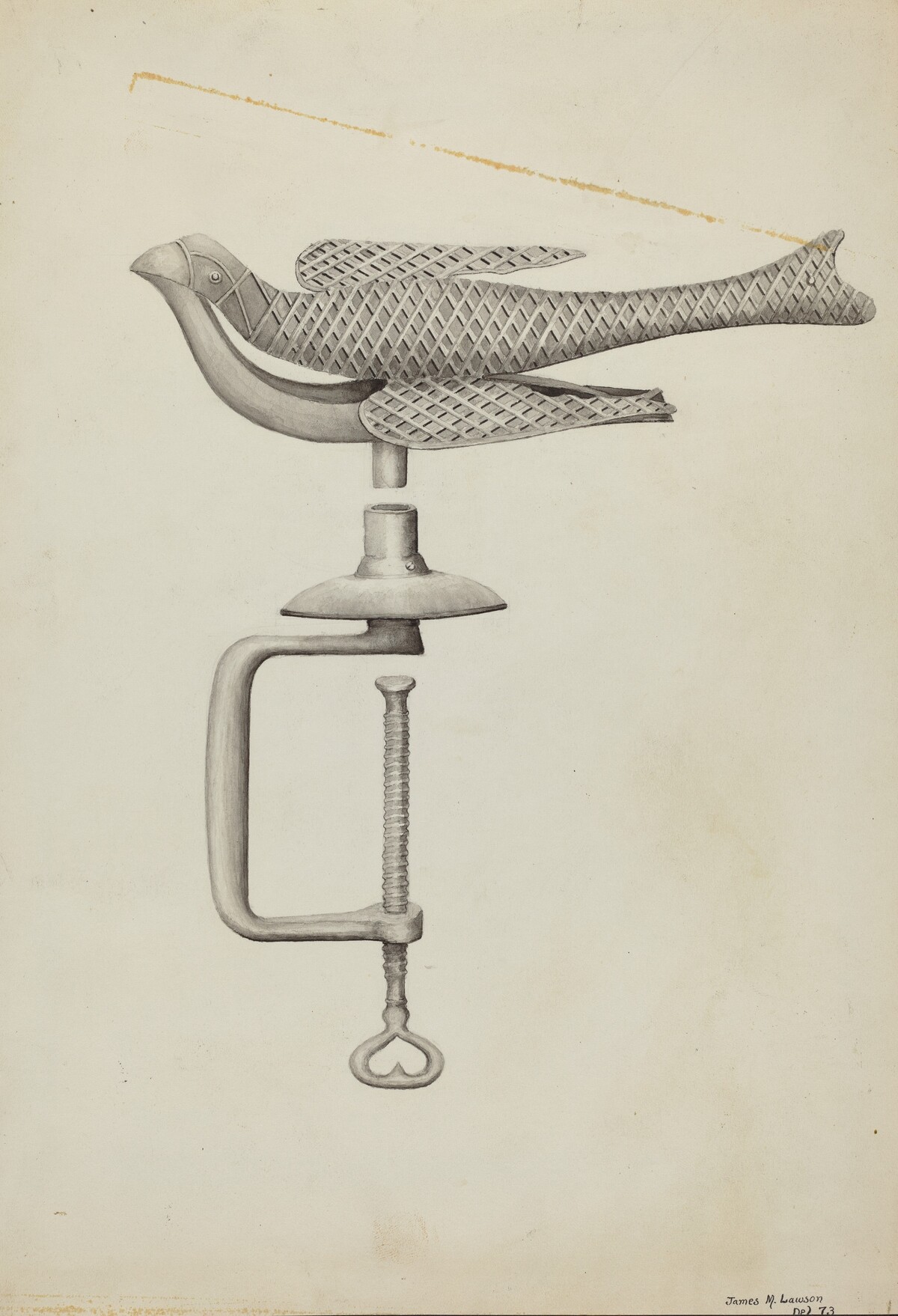 Silver Bird Sewing Holder by James M. Lawson