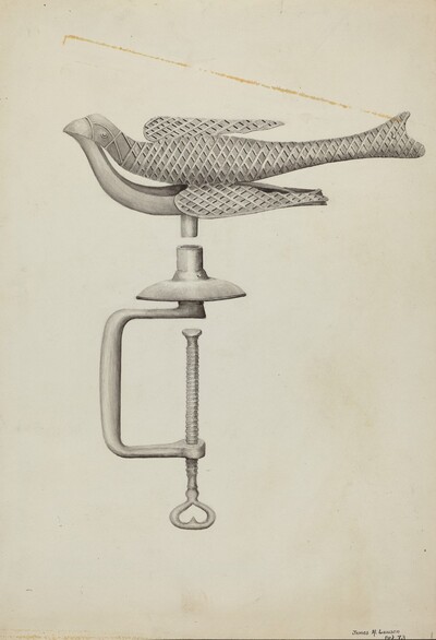 Silver Bird Sewing Holder