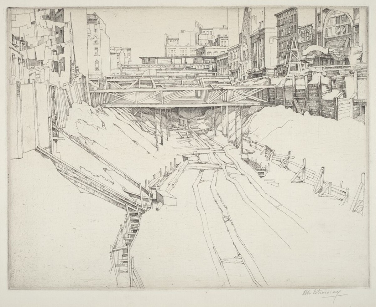 Manhattan Subway Excavation by Abbo Ostrowsky