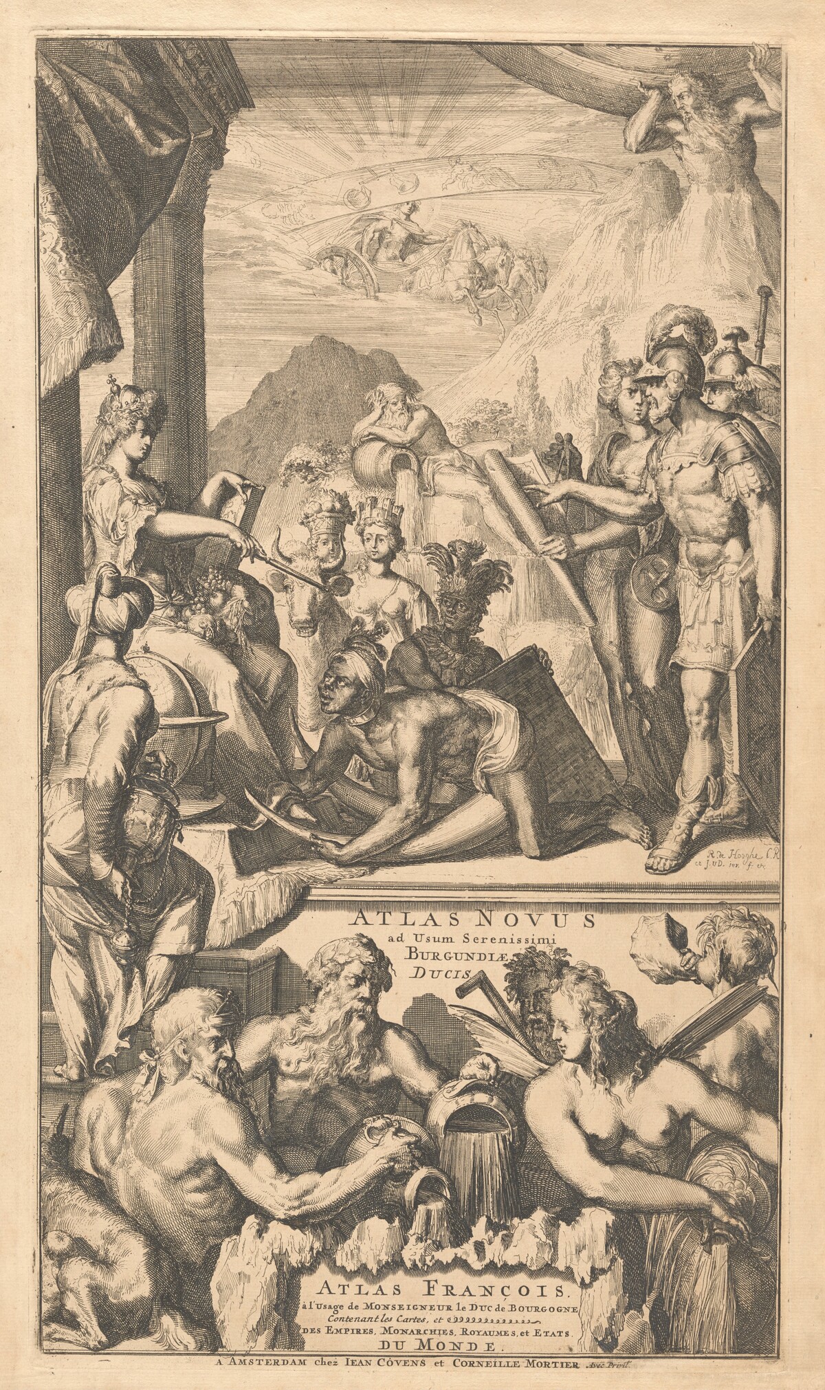 Title Page for “Atlas Novus (New Atlas)” by Romeyn de Hooghe