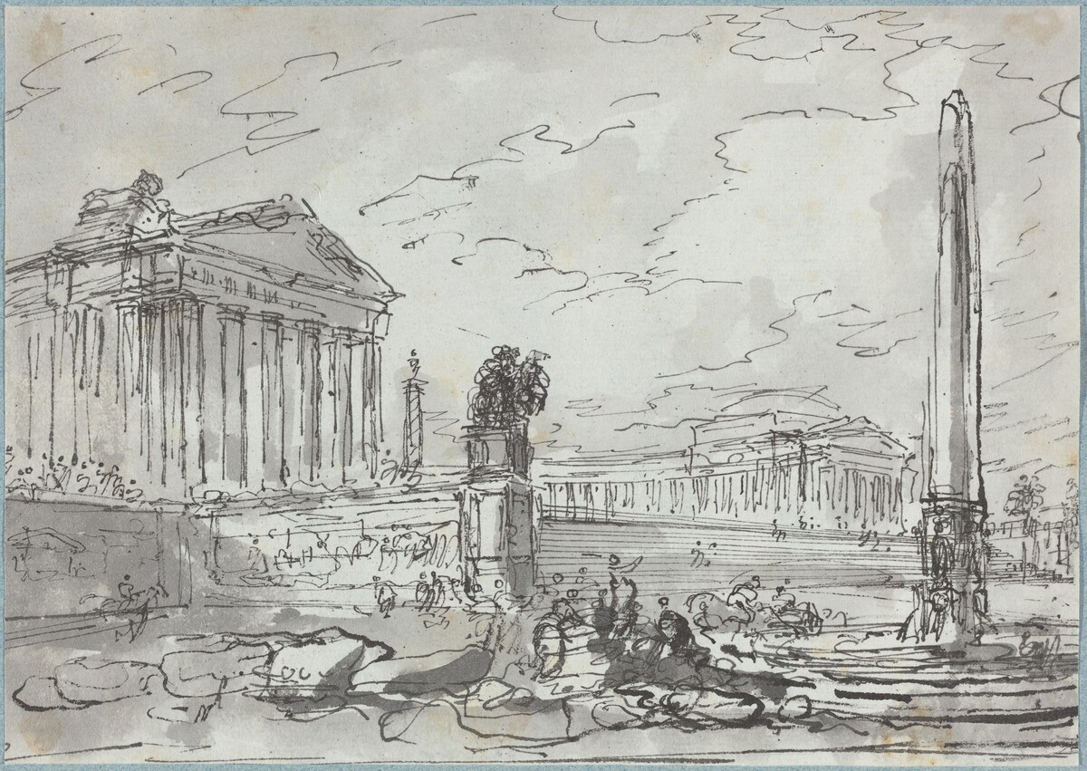 Fantasy on an Ancient Campidoglio by Hubert Robert