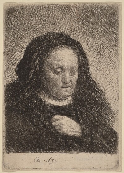 The Artist's Mother with Her Hand on Her Chest
