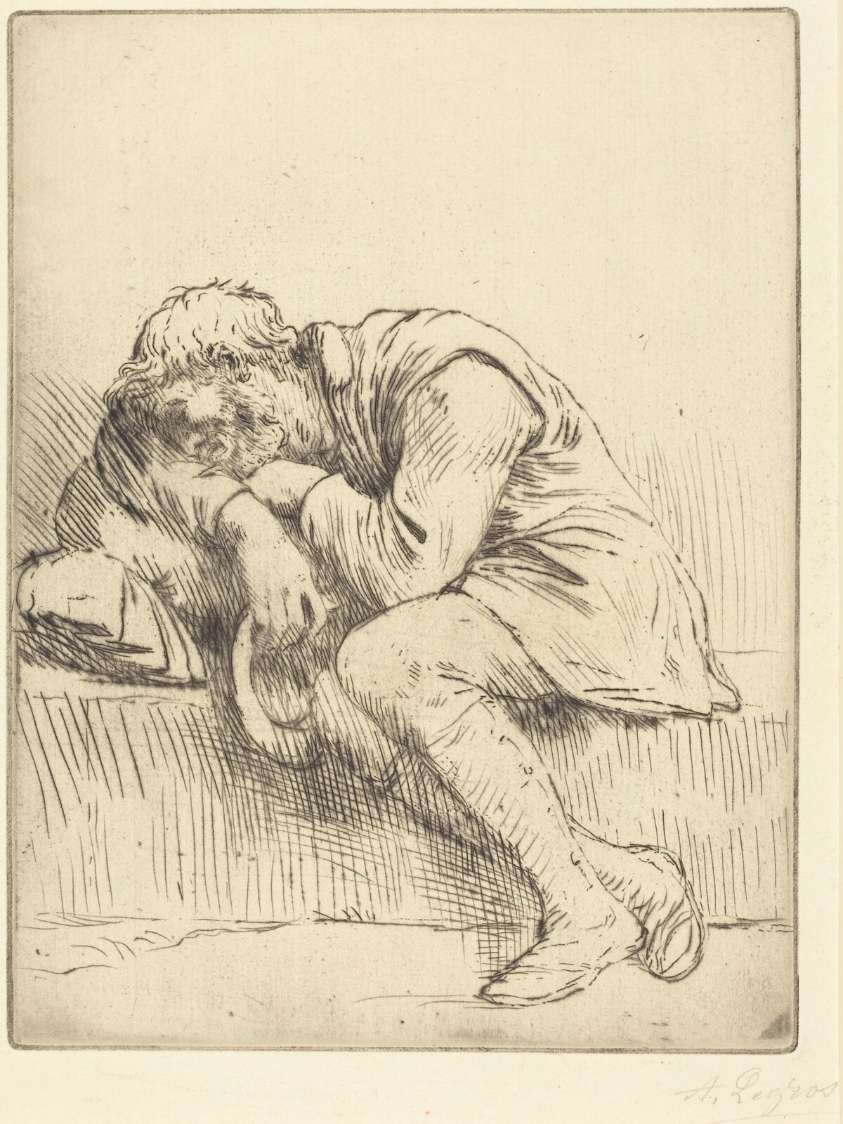 Sleeping Beggar (Mendiant endormi) by Alphonse Legros