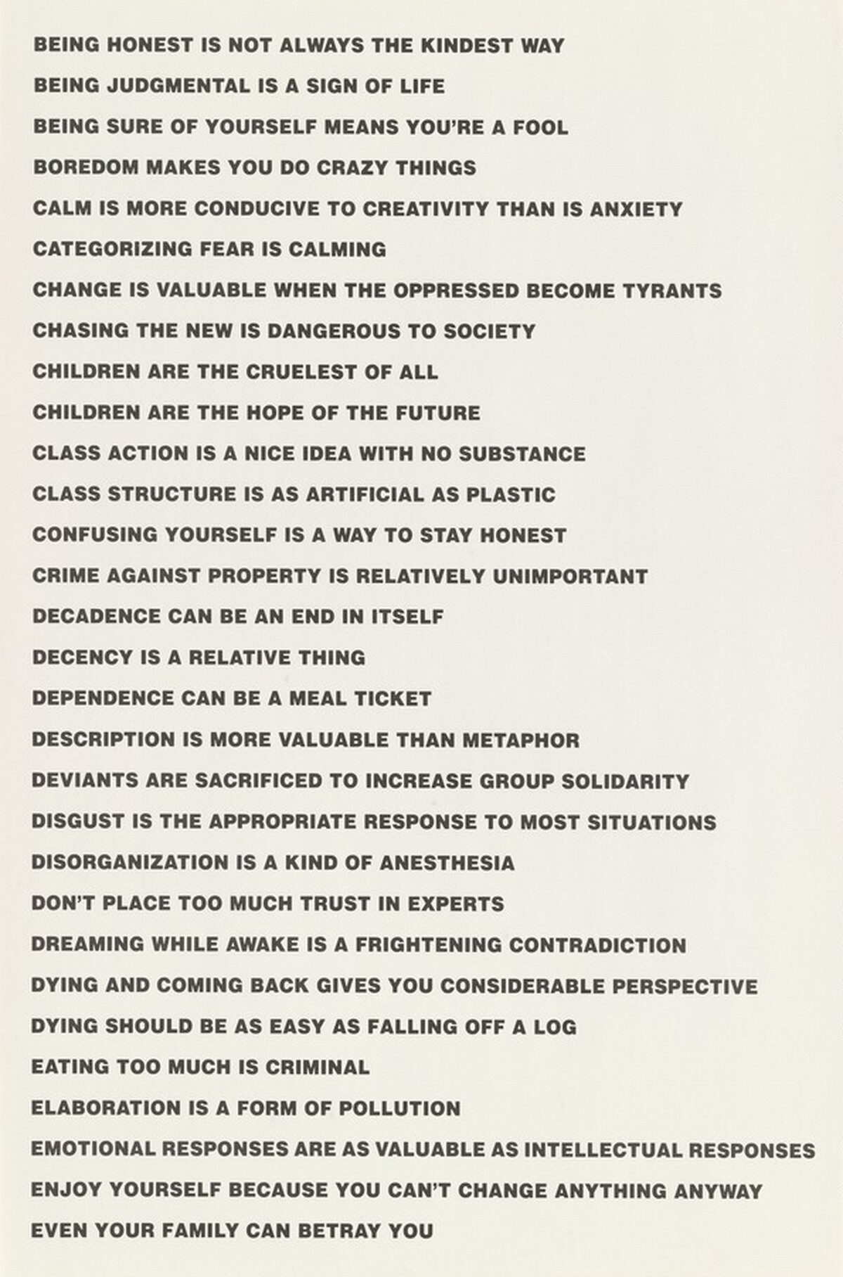 Truism by Jenny Holzer