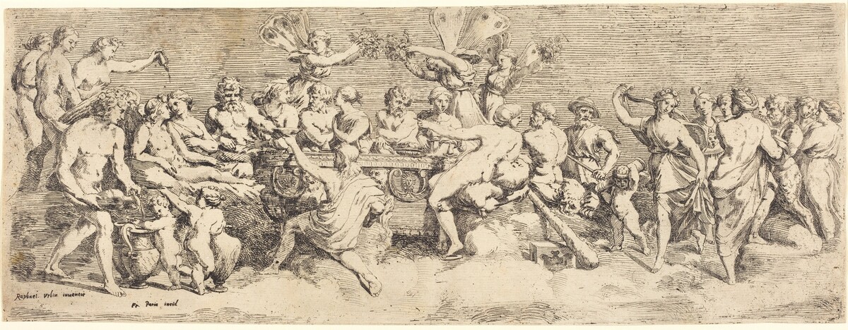 The Wedding Feast of Cupid and Psyche by François Perrier after Raphael