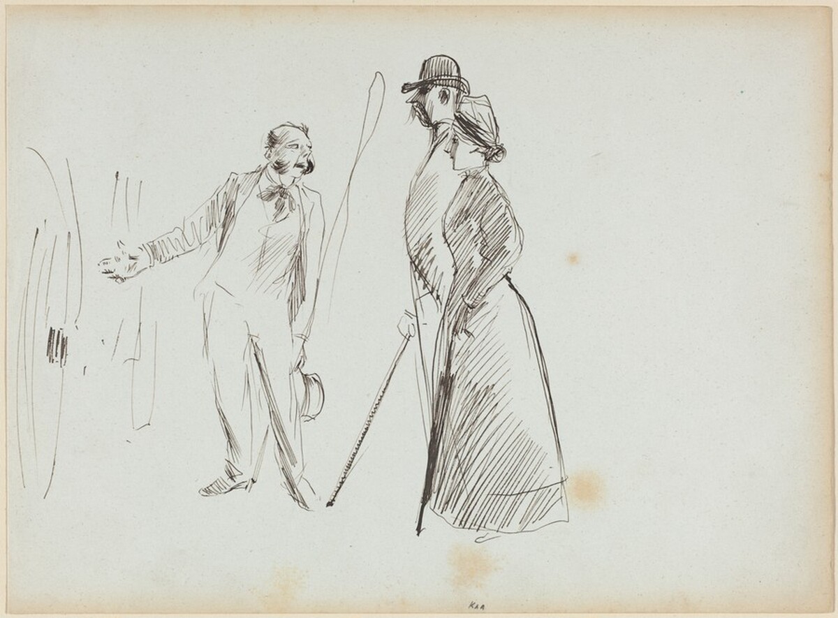 Cab, Sir? by Jean-Louis Forain