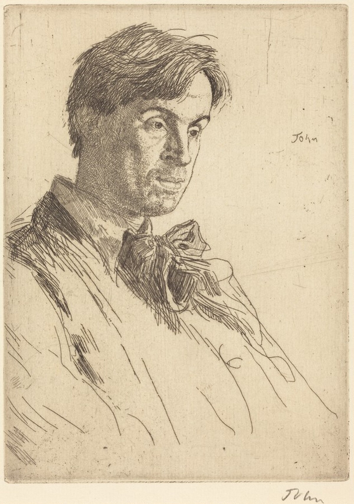 William Butler Yeats: fourth plate by Augustus John