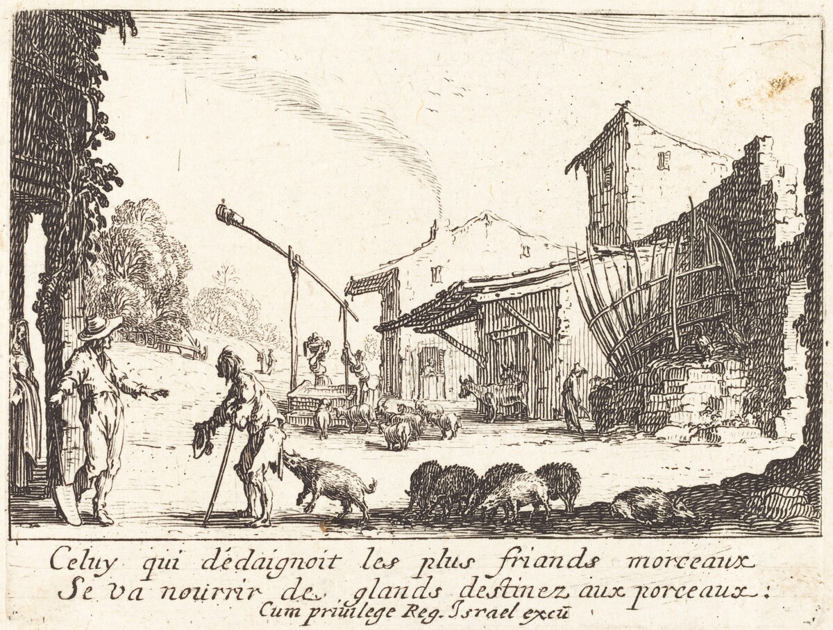 The Swineherd by Jacques Callot