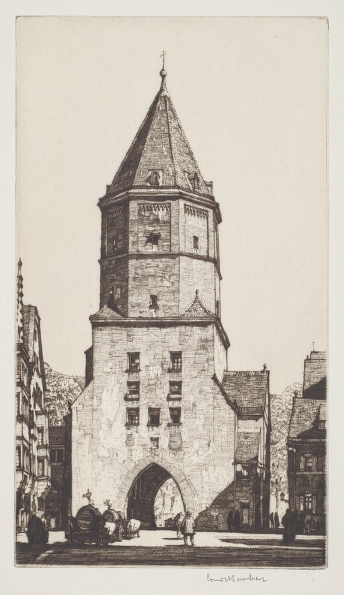 Jakober Gate, Augsburg by Louis Conrad Rosenberg
