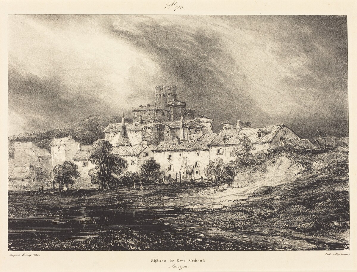 Château de Pont-Gibaud by Eugène Isabey