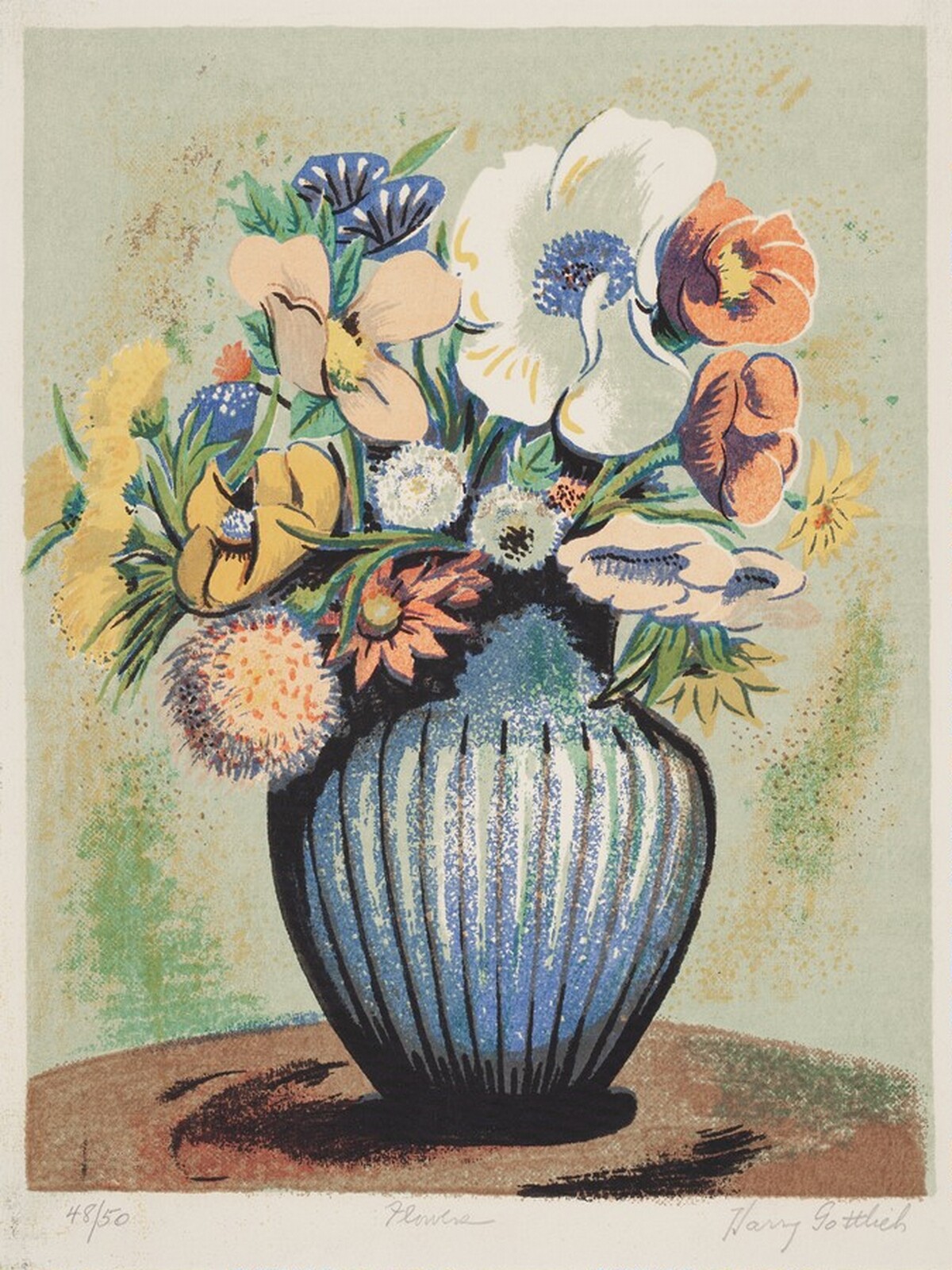 Flowers by Harry Gottlieb