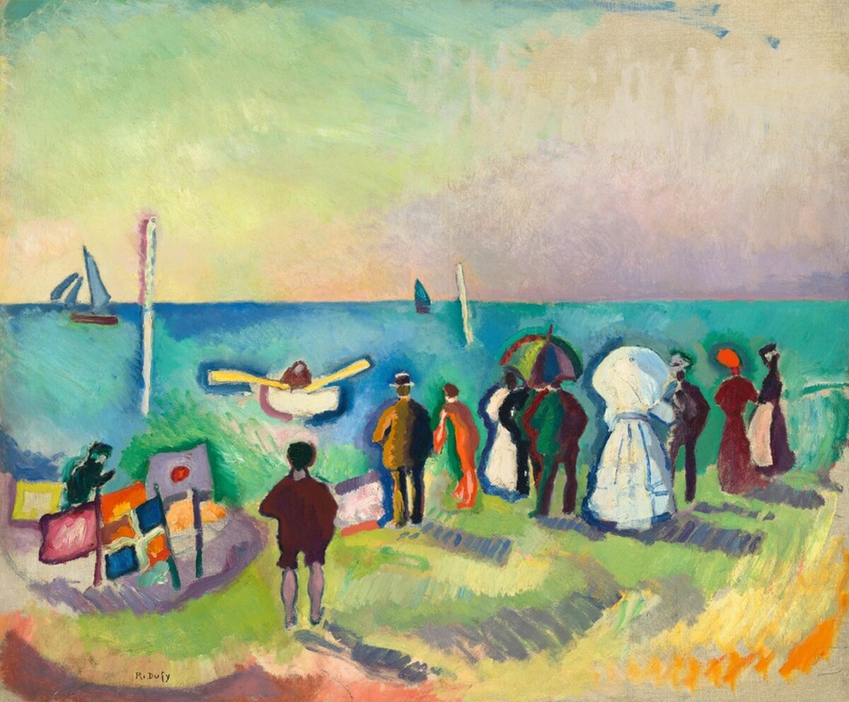 The Beach at Sainte-Adresse by Raoul Dufy