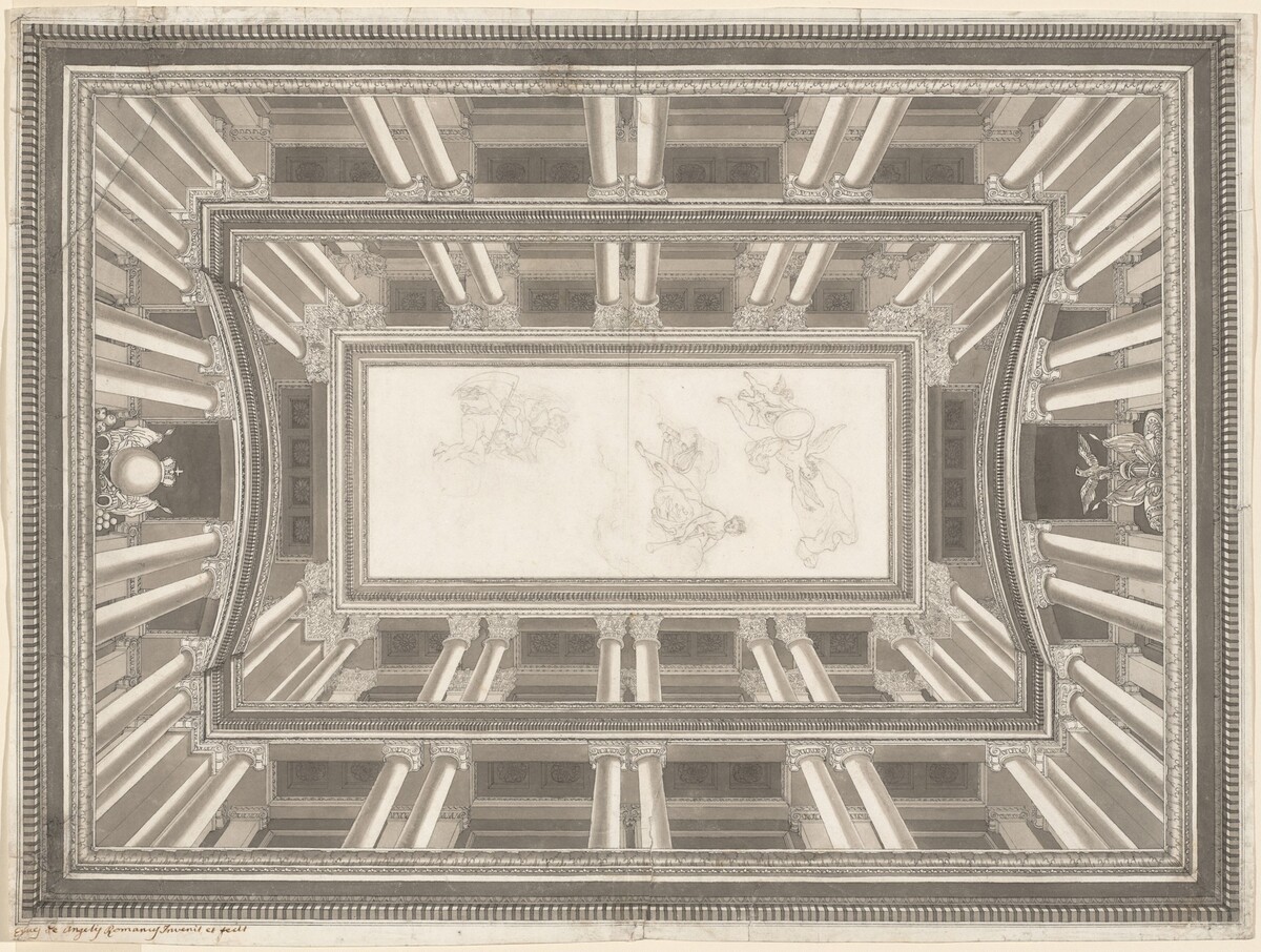 Design for a Trompe-l'oeil Ceiling Decoration by Pietro de Angelis