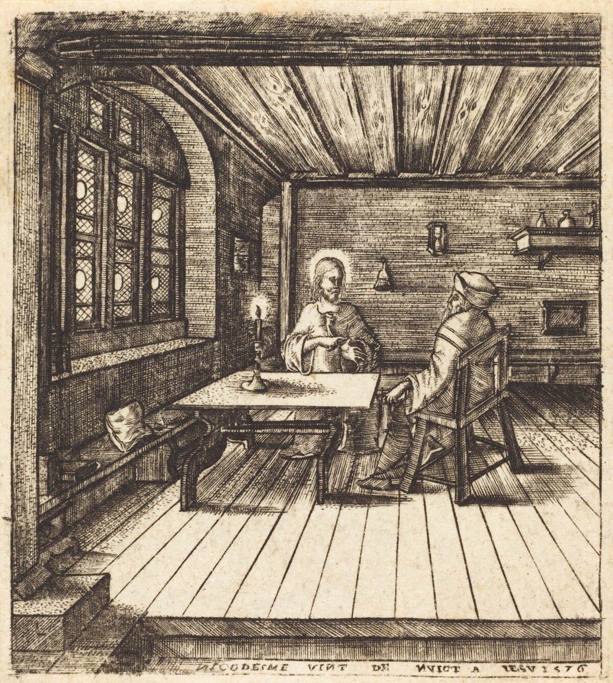 Nicodemus Comes to Christ by Night by Léonard Gaultier