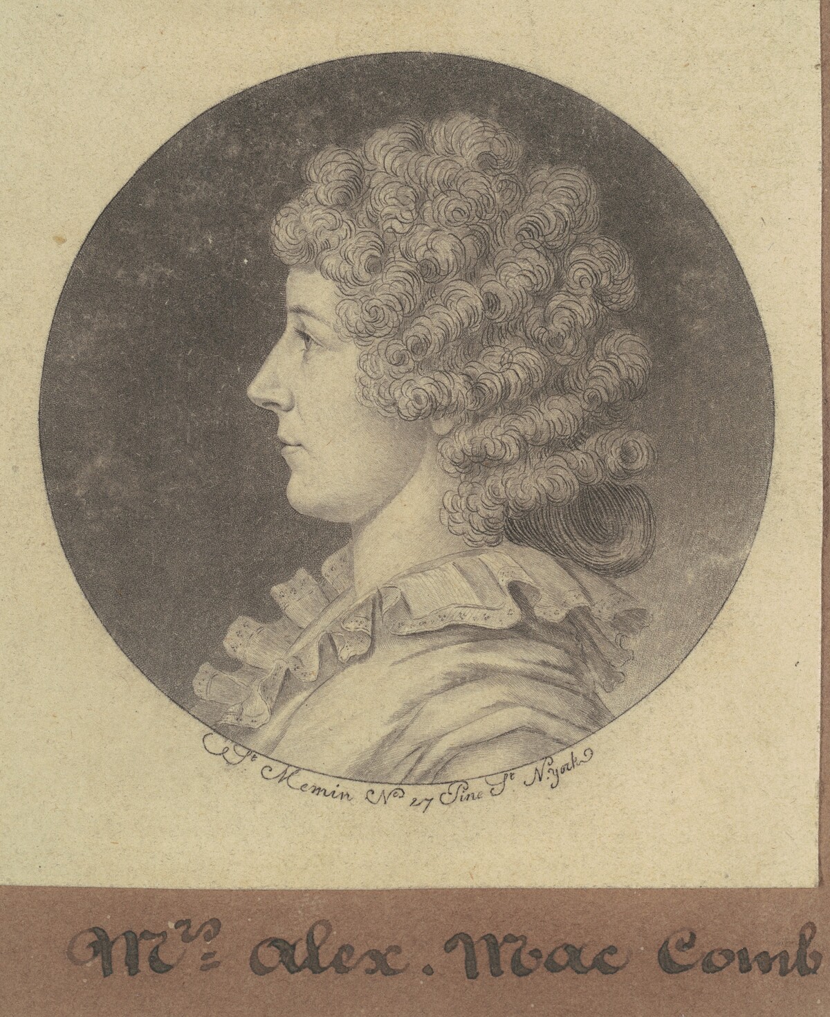 Janette Marshall Macomb by Charles B. J. Févret de Saint-Mémin