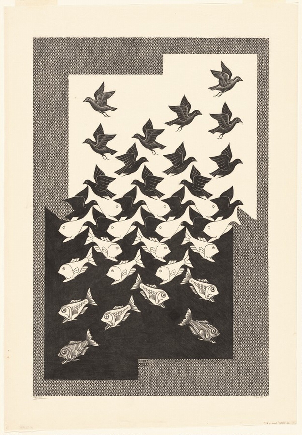 Sky and Water II by M.C. Escher