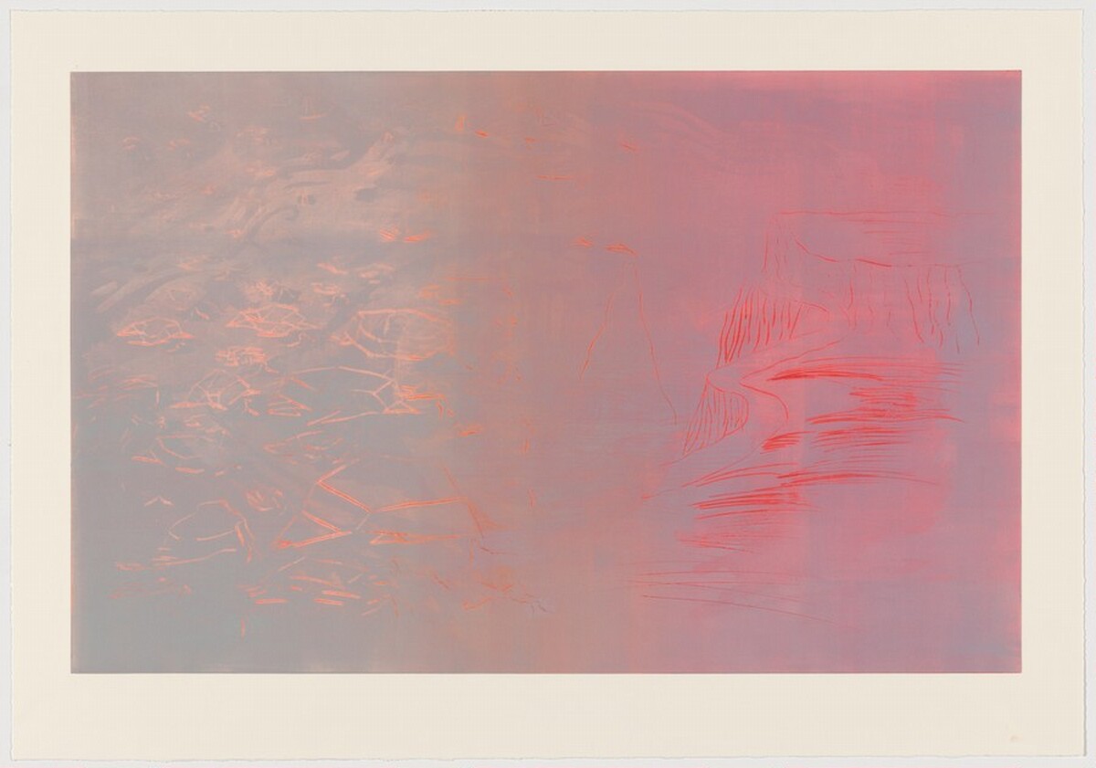Thoughts in the Sun [working proof 4] by Per Kirkeby