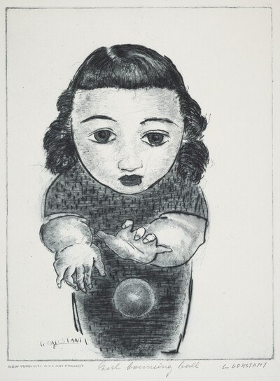 Girl Bouncing Ball