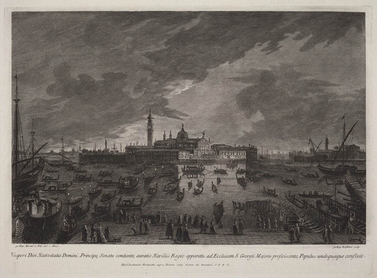 Christmas Eve Procession to San Giorgio Maggiore by Giovanni Battista Brustolon after Giovanni Battista Moretti
