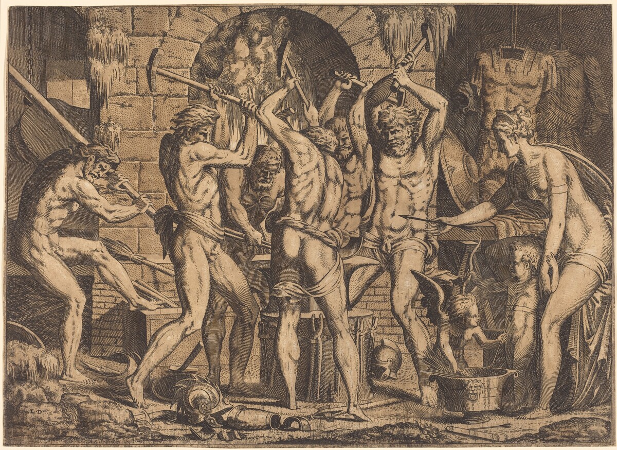 Venus at Vulcan's Forge by Léon Davent