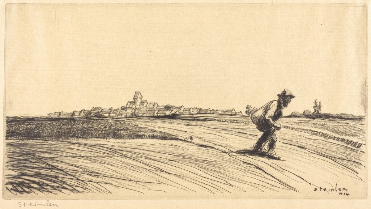 Tramp with Bundle (Le chemineau a la besace) by Théophile Alexandre Steinlen