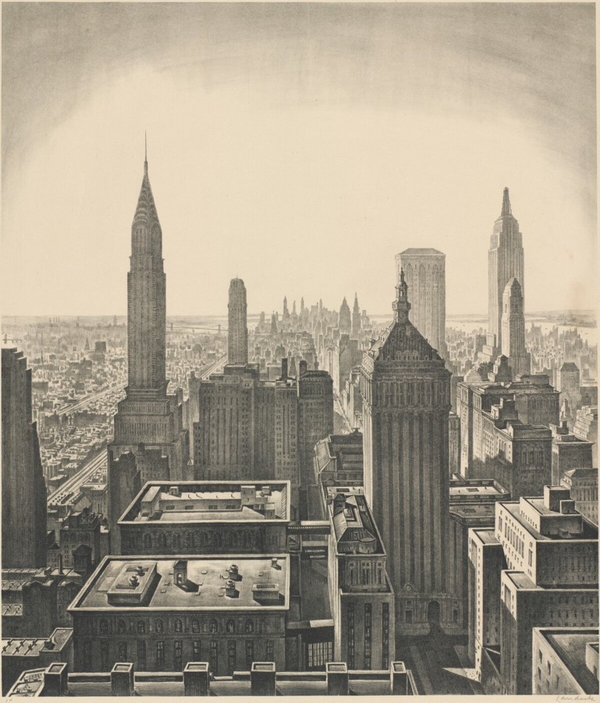 View of New York by Armin Landeck