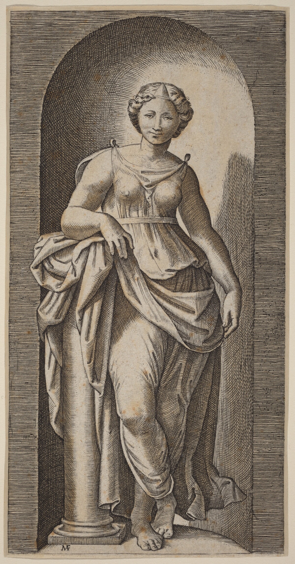 Fortitude by Marcantonio Raimondi after Raphael