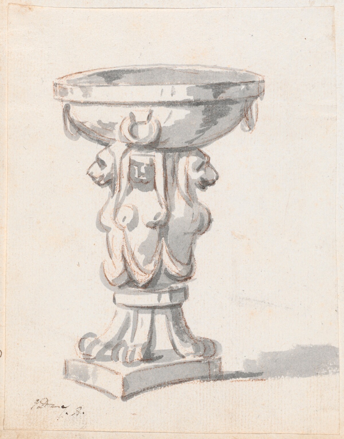 Basin Supported by Sphinxes by Jacques-Louis David