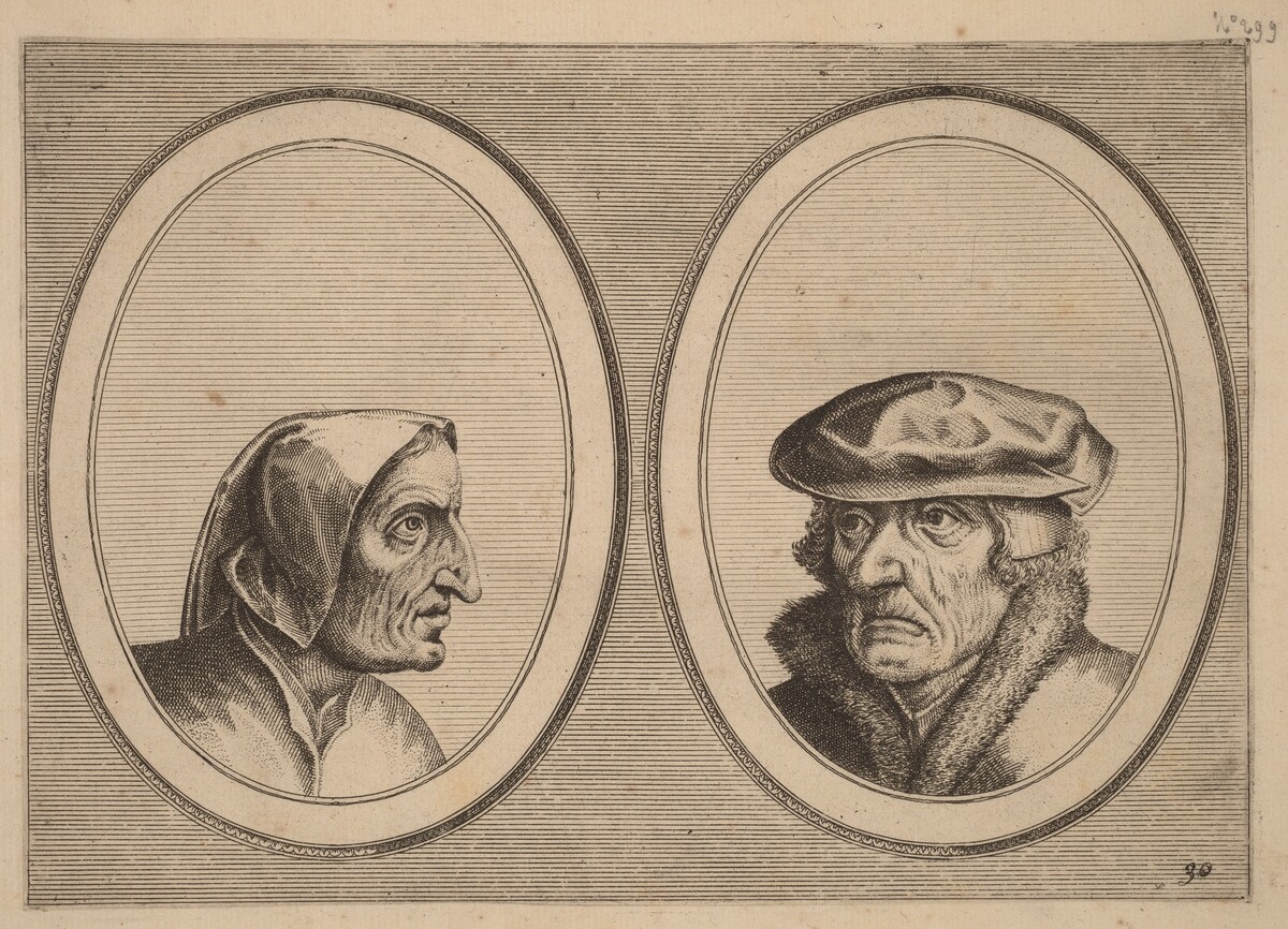 "Buyltje On-versaed" and "Waerner Altijdt-meer" by Johannes and Lucas van Doetechum after Pieter Bruegel the Elder