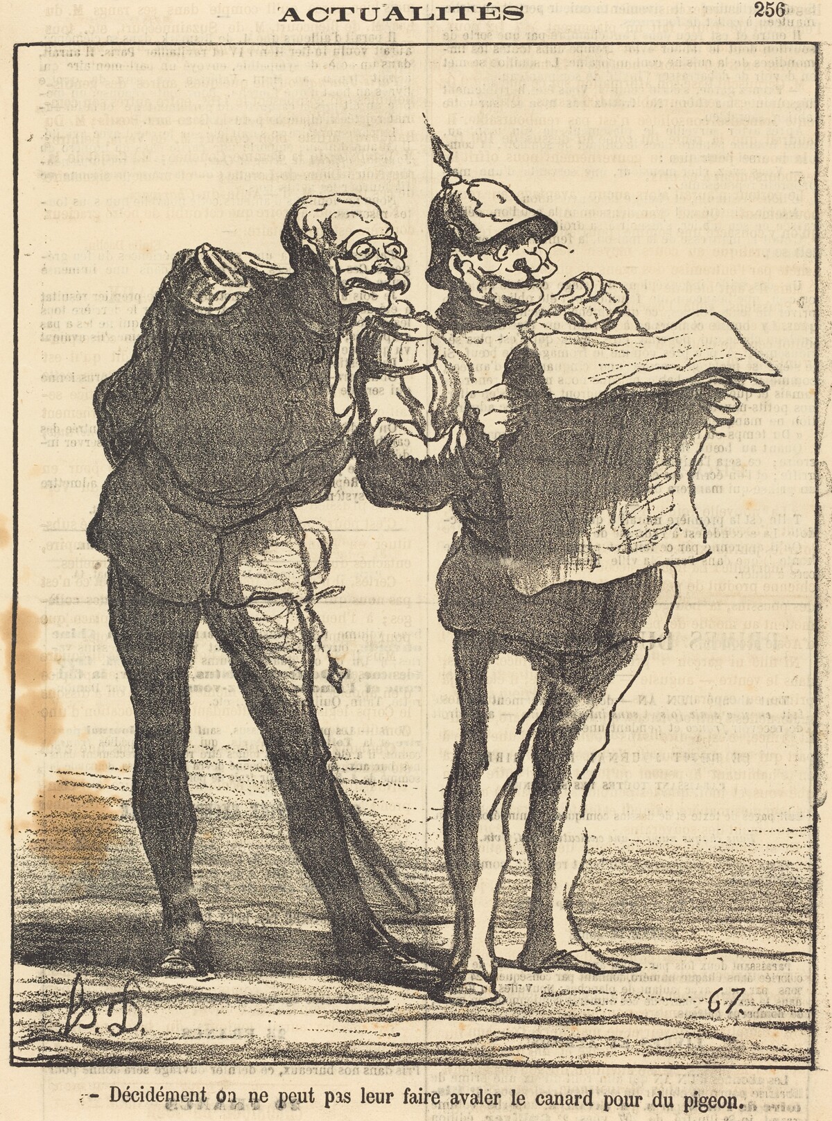 Décidément on ne peut pas... by Honoré Daumier