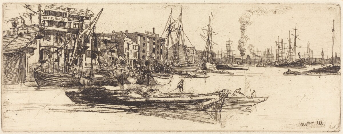 Thames Warehouses by James McNeill Whistler